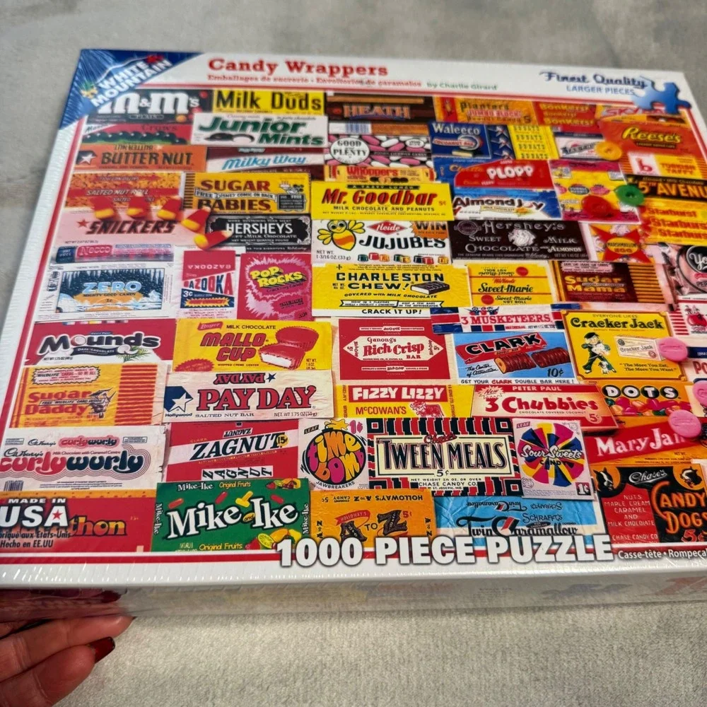 White Mountain‎ Candy Wrappers 1000 Piece Puzzle Sealed